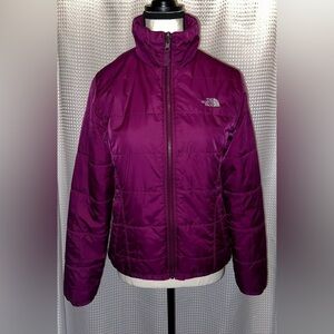 Women’s The North Face lightweight short dark Fuchsia‎ Jacket size small